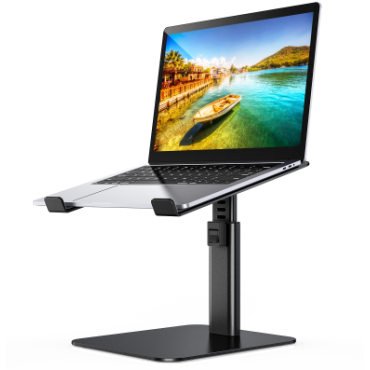 Cloosan Laptop Stand, Ergonomic Adjustable Notebook Stand, Riser Holder Computer Stand - Black